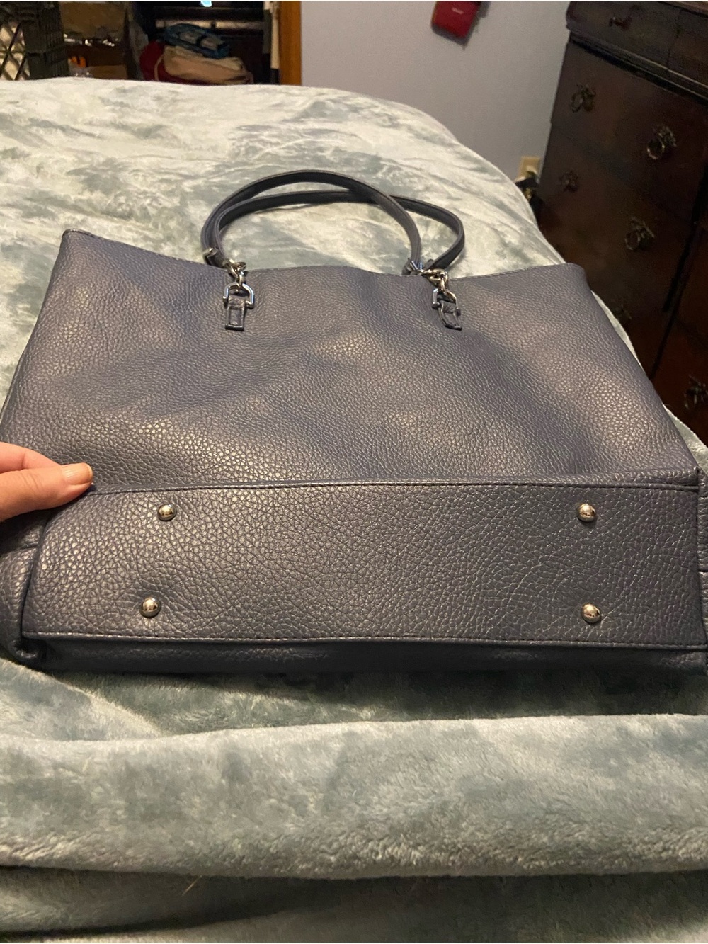 Classic Gray Shoulder Tote Bag - Sleek Everyday Carry - Picture 2 of 4